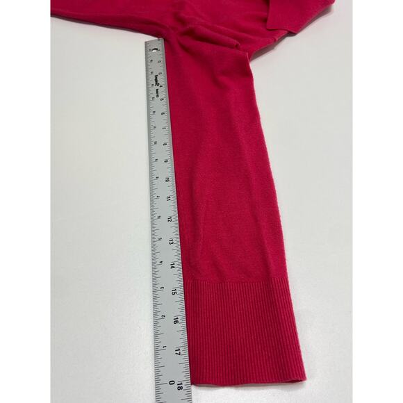 Free Assembly Collared Polo Sweater Long Sleeve Split Neck Pink Red Womens Small - Picture 7 of 8